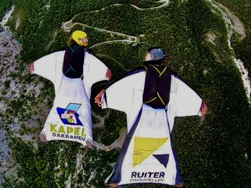 Patrick in wingsuit